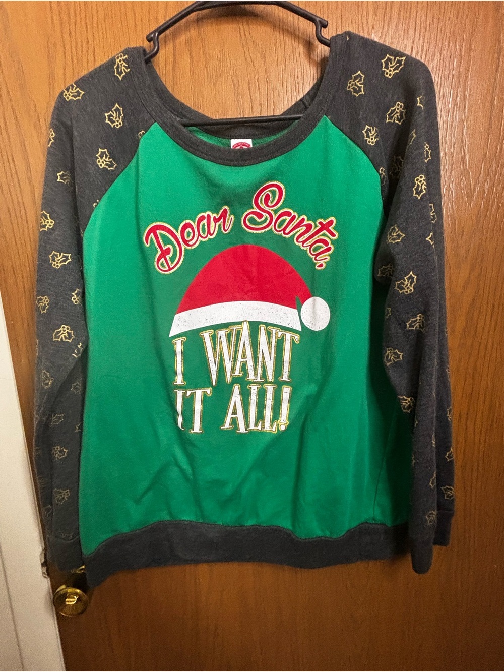 “dear Santa I want it all” Christmas long sleeve shirt